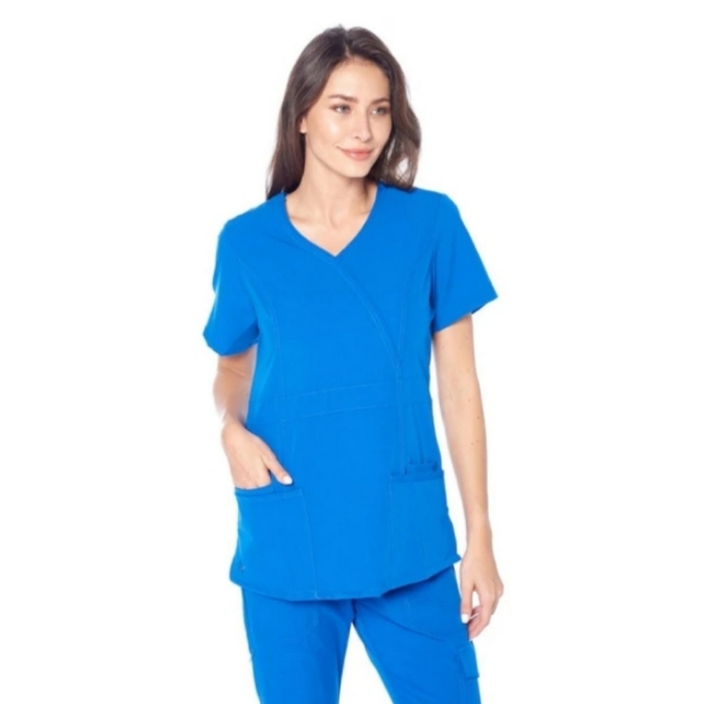 Banu Adrianna Royal Blue Medical Scrub Top